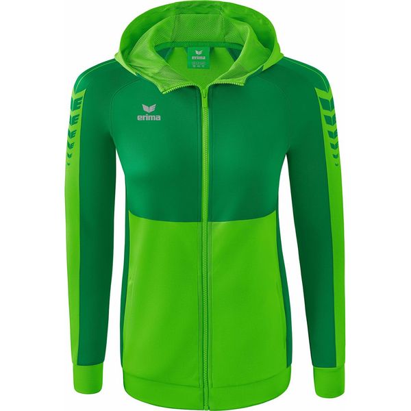 Erima Football Six Wings Giacca Da Allenamento Con Cappuccio Da Donna Verde Smeraldo Taglia 38-image