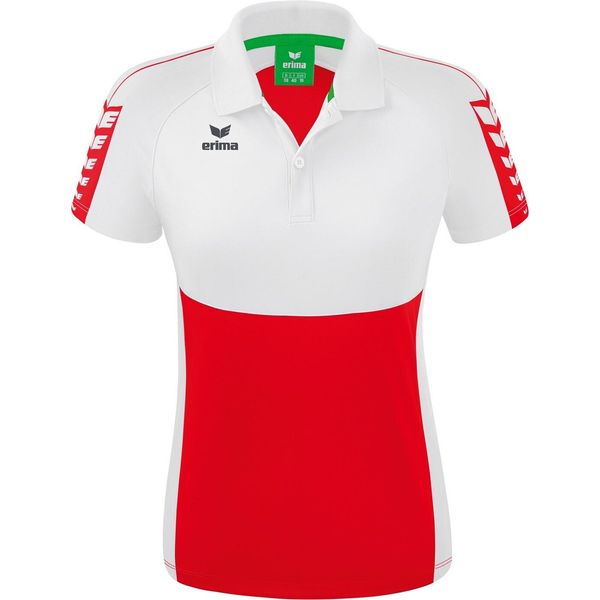 Erima Six Wings Polo Donna - Rosso / Bianco-image