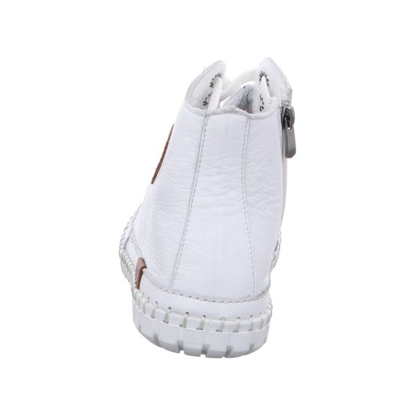 Gemini Donna Stivale Stringato Zip High Top Sneaker Stivaletto 395160-02, Misura:40 Eu, Colore:Bianco-image
