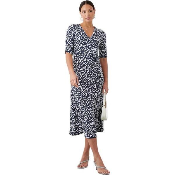 Dorothy Perkins - Vestito Midi A Portafoglio Per Donna DP1595 (34 De) (Blu Navy)-image