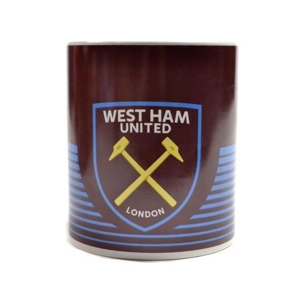 West Ham United Fc - Tazza Da Caffè, Linear BS3609 (Taglia Unica) (Rosso Vino/Blu Cielo)-image