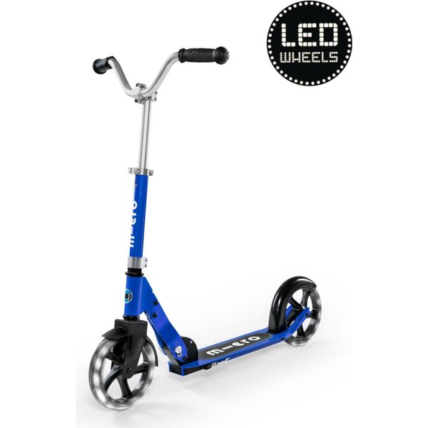 Micro Monopattino Per Bambini Cruiser Led Blu - Monopattino Pieghevole Con Ruote A Led - 2 Ruote-image