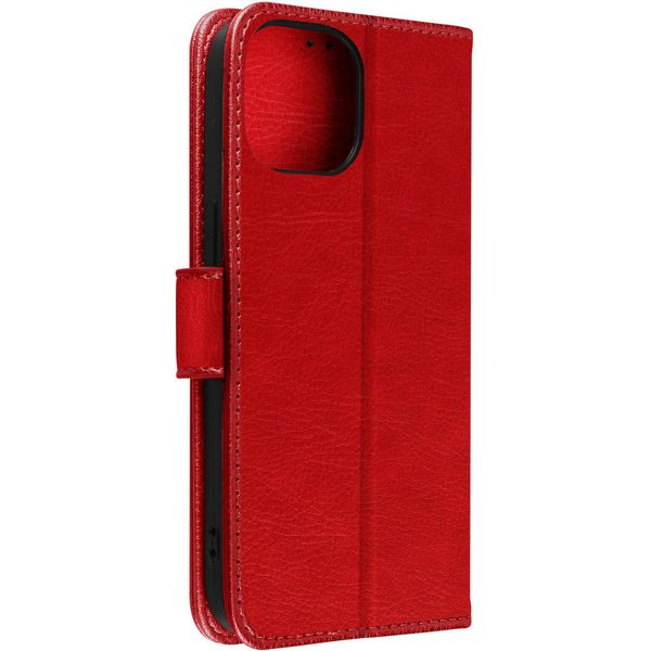 Custodia In Pelle Finta Con Funzione Stand Per Apple Iphone 15 - Rosso-image