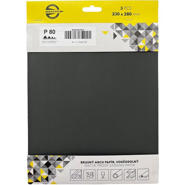Carta Vetrata Sotto L'acqua Grana 60, 230X280 Mm (3 Pz)-image