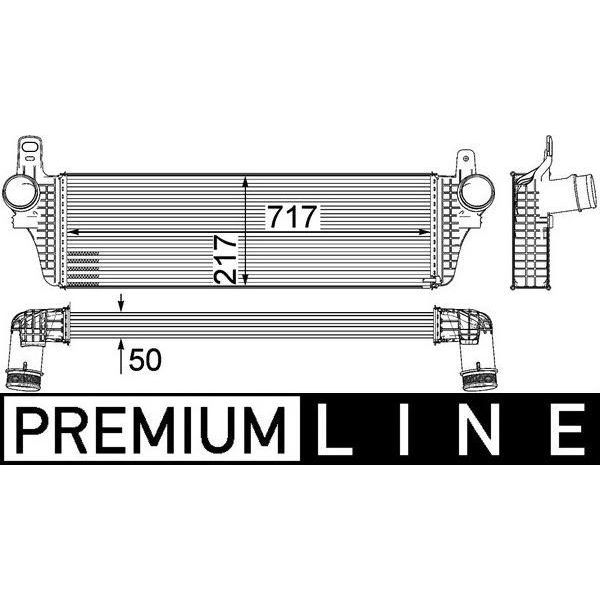 Mahle Original Intercooler Ci 242 000P Per Vw Multivan Vi (Sgf Sgm Sgn)-image