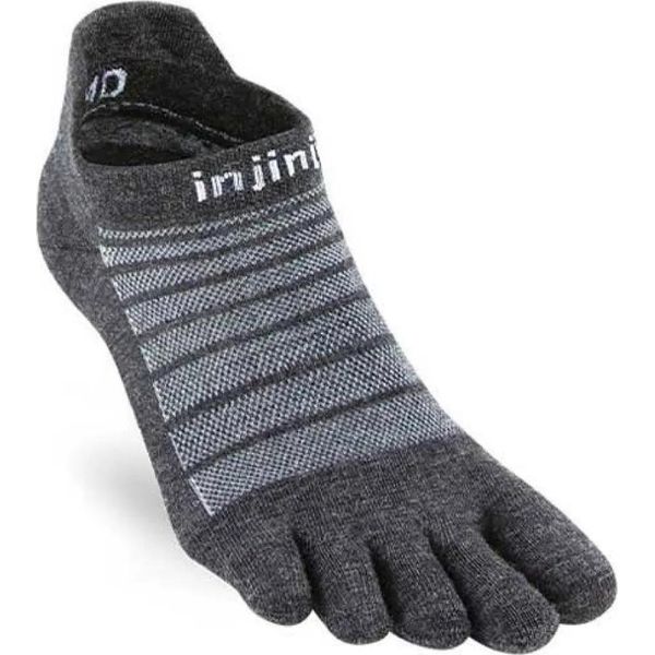 Injinji Run Lightweight No-Show Calzini In Lana Grigio Eu 44 1/2-47 Uomo, Donna Grigio Eu 44 1/2-47-image