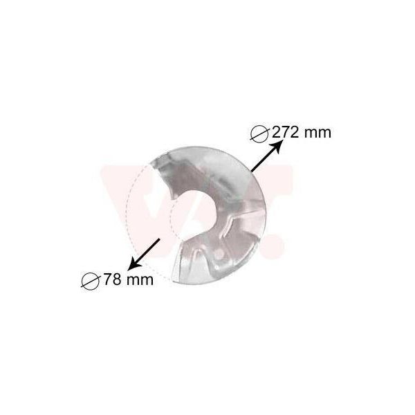Van Wezel 5823372 - Oe 867615312B Piastra Di Ancoraggio, Asse Anteriore Destro Per Polo (80, 86C)-image