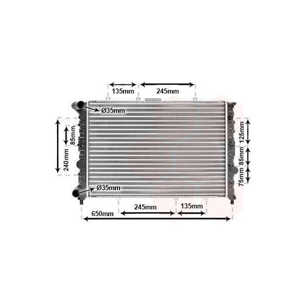 Van Wezel Radiatore Raffreddamento Motore 01002038 Per Alfa Romeo 156 Sportwagon (932)-image