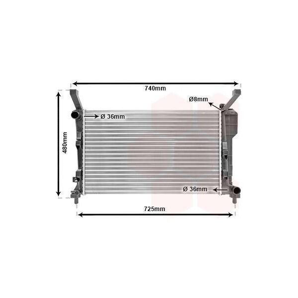 Van Wezel 30002363 - Radiatore, Raffreddamento Motore Per Classe A (W169), Classe B (W245)-image