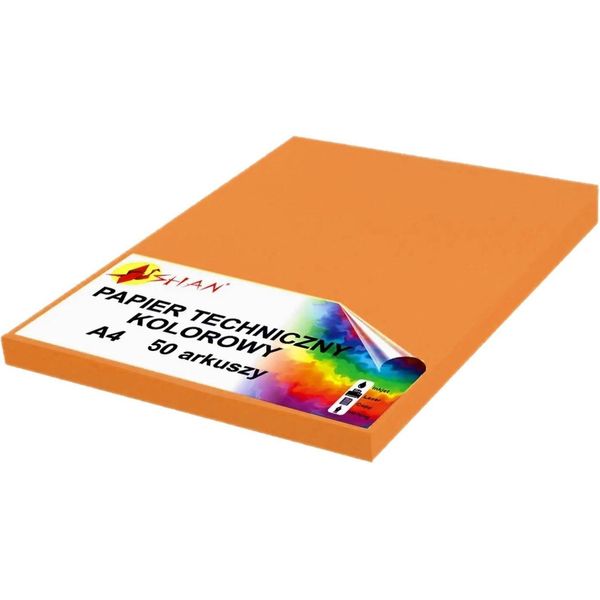Carta Tecnica A4 280G Arancio Rosso 50 Fogli-image