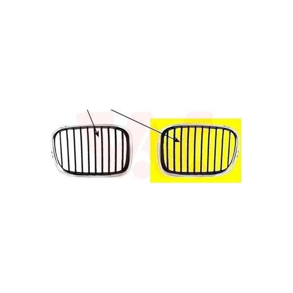 Van Wezel 0639511 - Griglia Radiatore Oe 51138159315, Sinistra Per Serie 5 (E39)-image