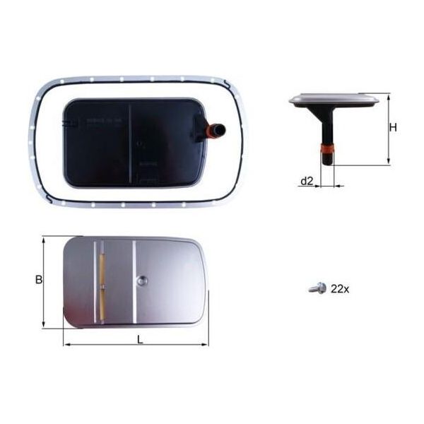Mahle Hx 165KIT - Oe 1423605 Filtro Idraulico, Cambio Automatico Per Serie 3 (E46), Serie 5 (E39), X3 (E83)-image