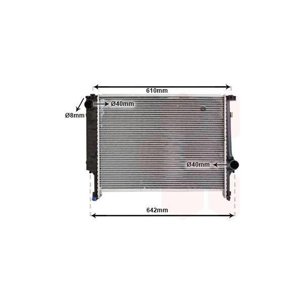 Van Wezel 06002132 - Radiatore Oe 17112227281, Raffreddamento Motore Per Z3 (E36), Serie 3 (E36)-image