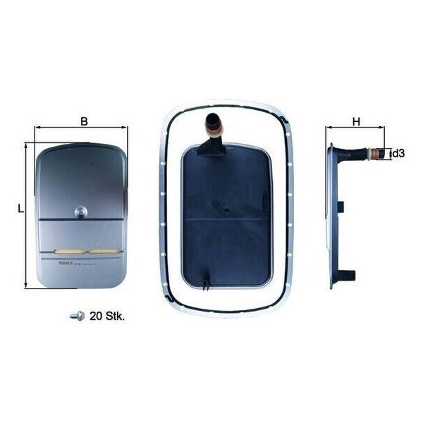 Mahle Hx 159KIT - Oe 1423604 Filtro Idraulico, Cambio Automatico Per Serie 3 (E36), Serie 3 (E46), X3 (E83), X5 (E53), Z3 (E36)-image