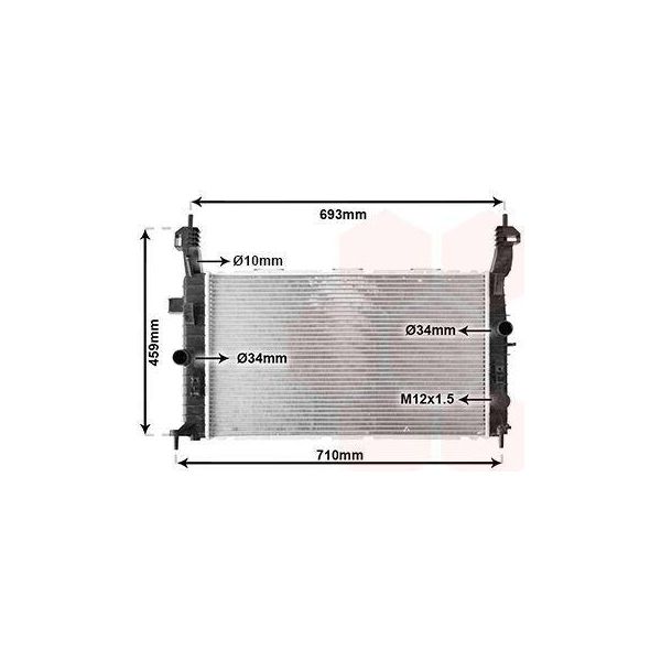Van Wezel 37002431 - Oe 1300413 Radiatore, Raffreddamento Motore Per Meriva (X03)-image