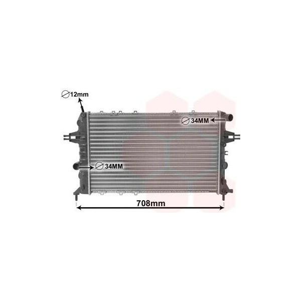 Van Wezel Radiatore Raffreddamento Motore 37002293 Per Opel Astra G Cc (T98) Zafira A (T98)-image