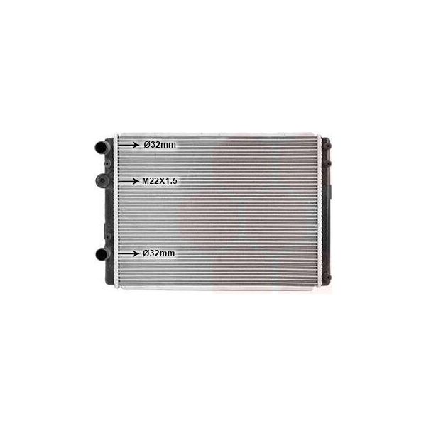 Radiatore Motore Van Wezel (58002249) Scambiatore Di Calore Raffreddamento Radiatore Motore-image
