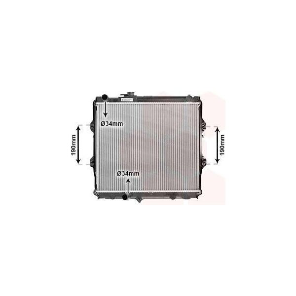 Van Wezel 53002492 - Oe 16400 5B600 Radiatore, Raffreddamento Motore Per Hilux-image