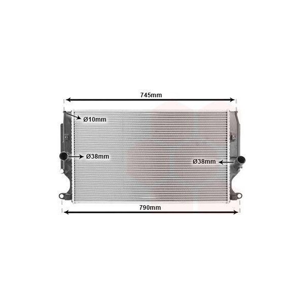 Van Wezel 53002402 - Oe 16400 0R030 Radiatore, Raffreddamento Motore Per Auris (E15), Auris (E18), Avensis (T27), Verso (R2)-image