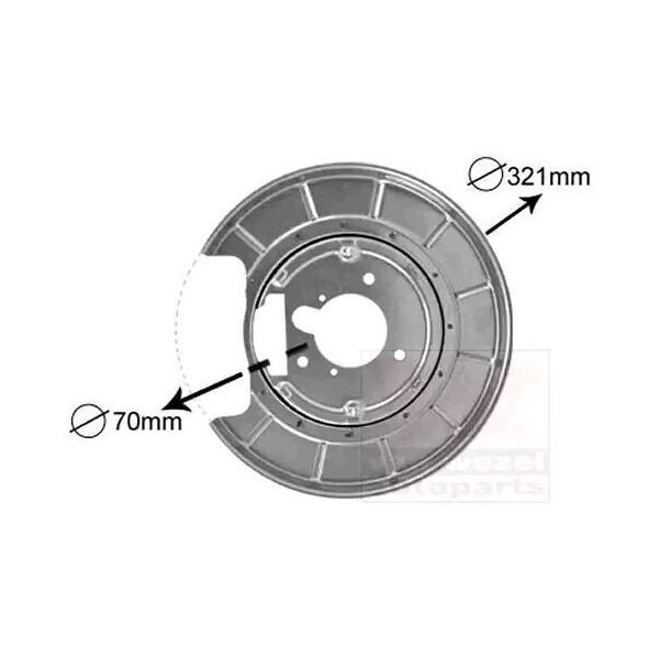 Van Wezel 4047373 - Oe 421181 Piastra Di Ancoraggio, Asse Posteriore Sinistro Per 406-image
