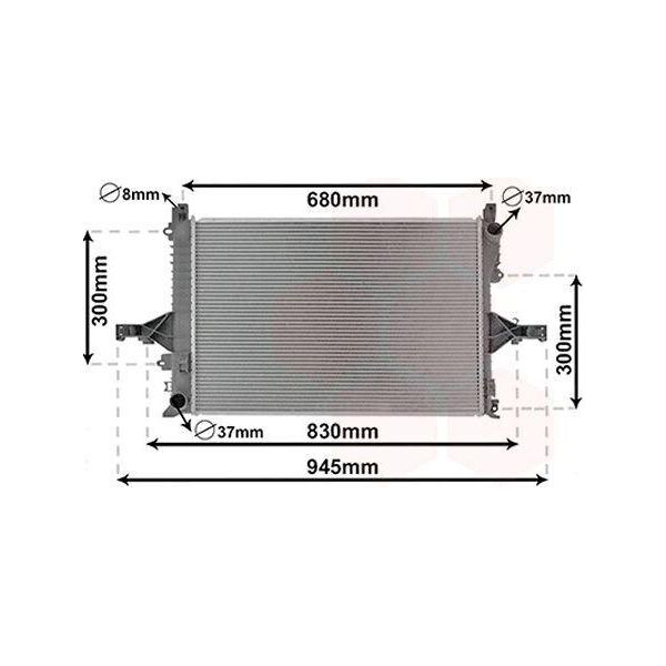 Van Wezel 59002114 - Oe 36002407 Radiatore, Raffreddamento Motore Per S60 I (384), S80 I (184), V70 Ii (285), XC70 (295)-image