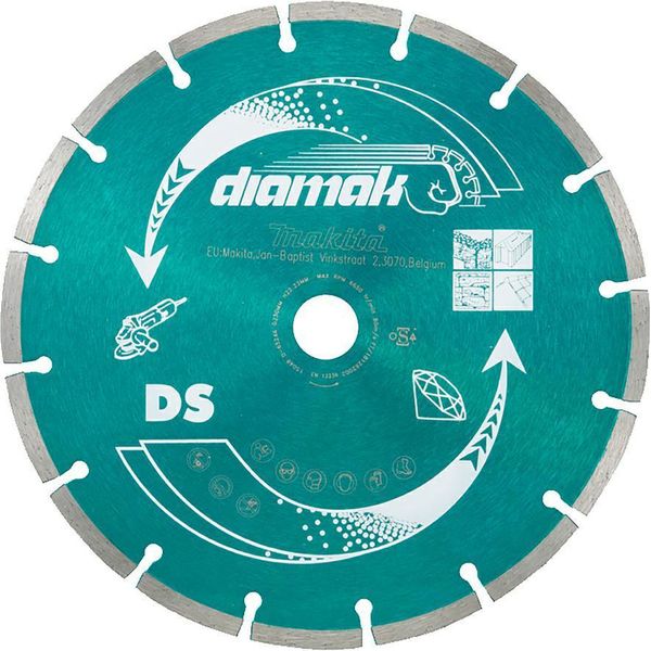 Makita 10 X Dischi Diamantati 230X22,23Mm Segmento (A Secco) Calcestruzzo, Mattoni, Marmo-image