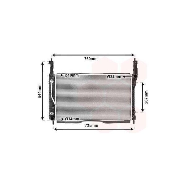 Van Wezel Radiatore Raffreddamento Motore 37002432 Per Opel Antara-image