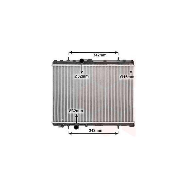 Van Wezel 40002265 - Oe 1330V3 Radiatore, Raffreddamento Motore Per C5 Ii (Rc), C5 Ii (Re), C5 Iii (Rd), C5 Iii (Rw), 407, 407 Sw (6D, 6E)-image