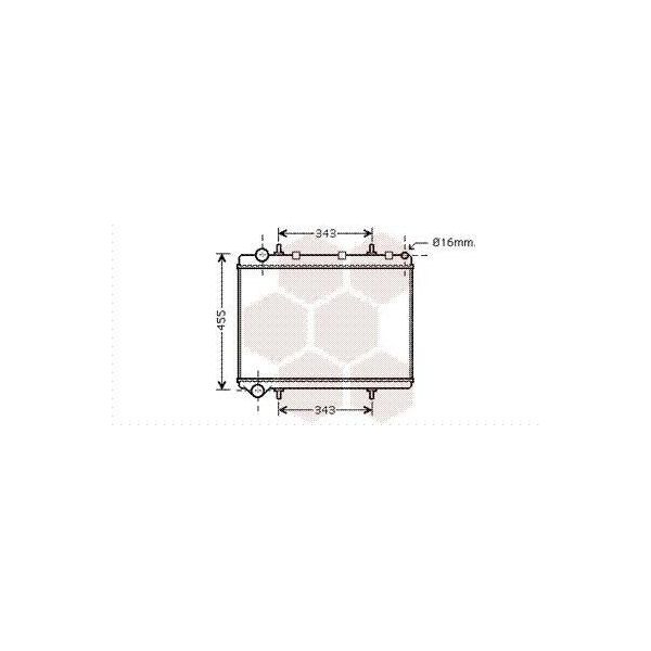 Van Wezel 40002259 - Oe 1330W4 Radiatore, Raffreddamento Motore Per C4 (La), C4 G-Picasso I (Ua), C4 I (Lc), C4 Picasso I (Ud), 307, 307 Cc (3B), 307 Sw (3H)-image
