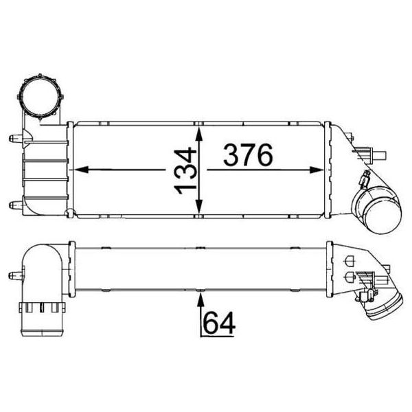 Mahle Ci 23 000S - Intercooler Oe 0384G0 Per C8 (Ea, Eb), Ulysse, 807 (Eb)-image