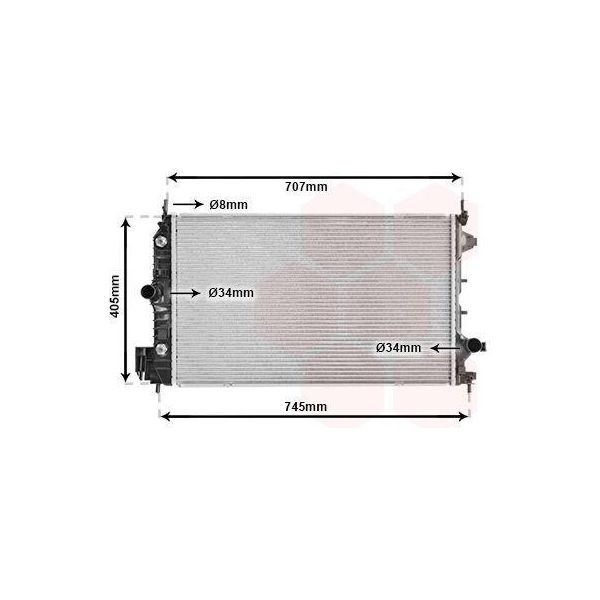 Van Wezel 37002388 - Radiatore Oe 51770420, Raffreddamento Motore Per Croma, Signum (Z03), Vectra C (Z02)-image