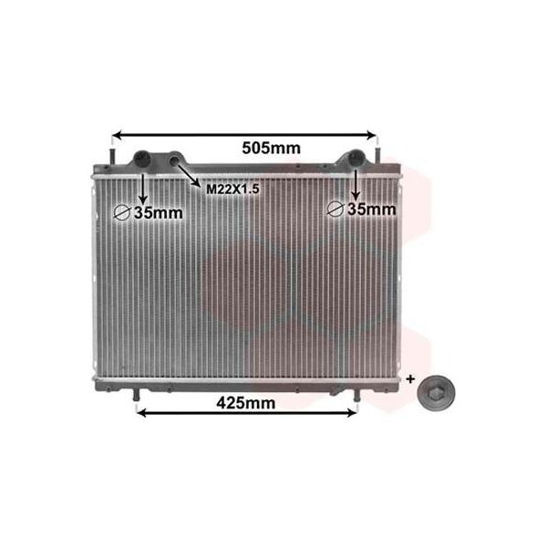 Van Wezel 17002185 - Oe 46405919 Radiatore, Raffreddamento Motore Per Marea, Bravo, Brava-image