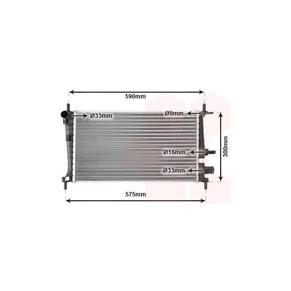 Van Wezel 18002217 - Oe 1098809 Radiatore, Raffreddamento Motore Per Fiesta Iv-image