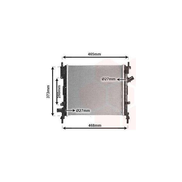 Van Wezel Radiatore Raffreddamento Motore 18002372 Per Ford Ka (Rb_) Street Ka (RL2)-image