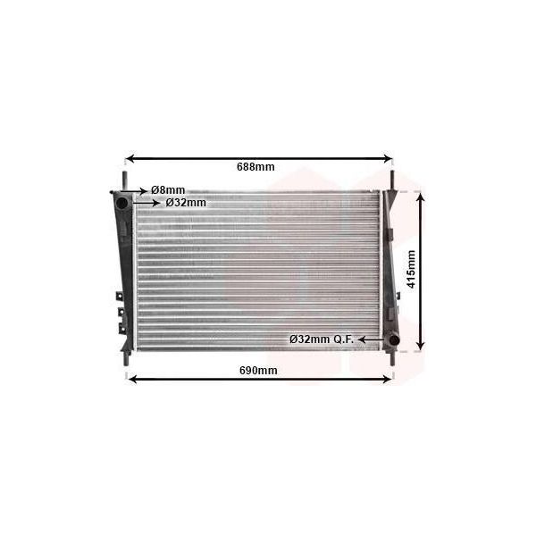 Van Wezel | Radiatore, Raffreddamento Motore (77002037) Adatto Per Jaguar-image