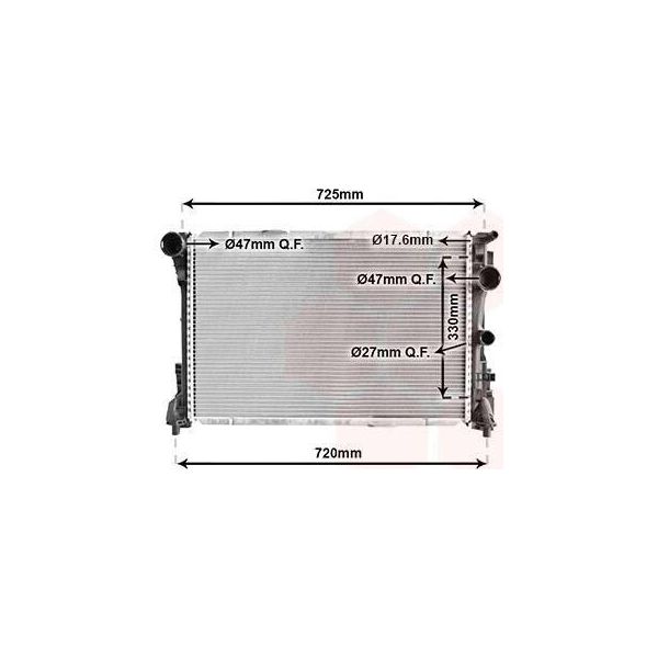 Van Wezel Radiatore Motore Per MERCEDES-BENZ Classe E Slk Classe C Cls-image