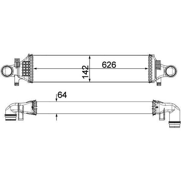 Mahle Ci 479 000P - Intercooler Oe 2465000100 Per Classe A (W176), Classe B (W246), Cla (C117), Cla (X117), Classe Gla (X156)-image