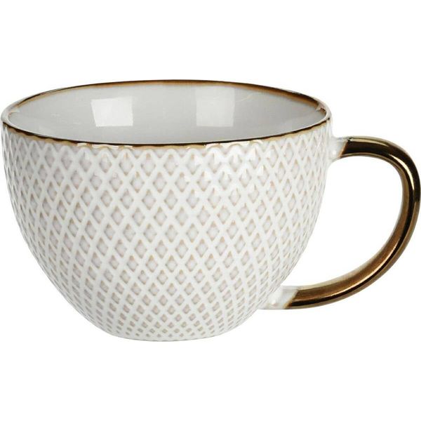 Collezione Siaki Ceracic Cup Queen 460 Ml Modello 2 In Ceramica Oro Bianco 7,6 Cm X 15 Cm X 11,6 Cm-image