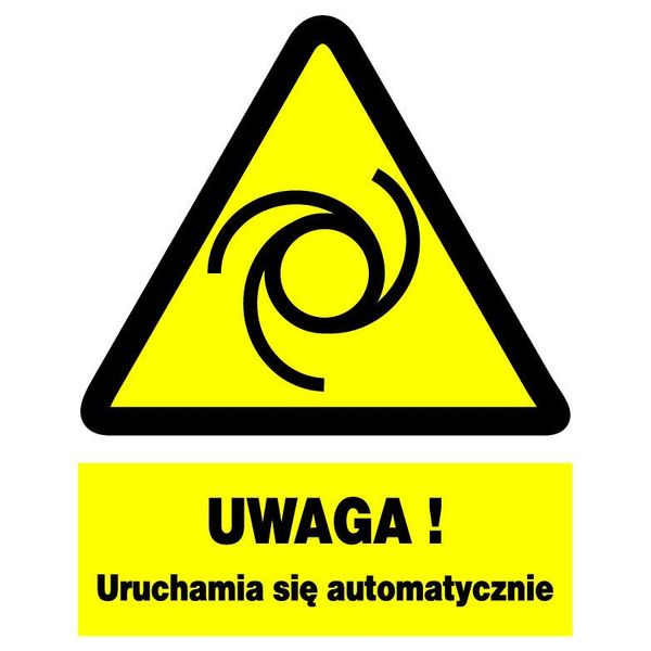 Attenzione Automatica - 225X275 Cartello Di Avvertimento Cartellone-image