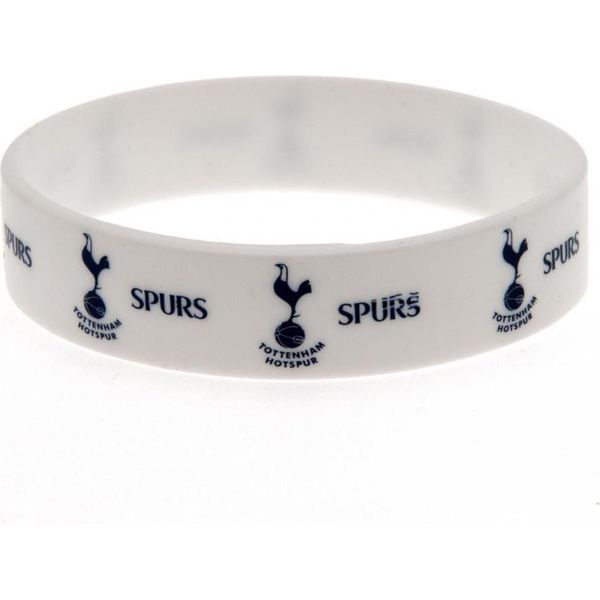 Polsino Ufficiale In Silicone Del Tottenham Hotspur Fc TA1324 (Taglia Unica) (Bianco)-image