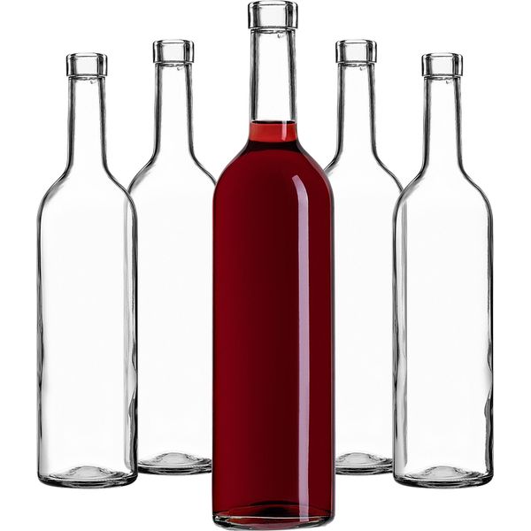 Bottiglie Da Vino Kadax 750Ml, 10 Pezzi, Bottiglie Di Vetro Vuote Senza Tappo Per Vino, Liquori E Alcolici, Bottiglie Da Riempire, Bottiglie Da Liquore In Vetro, Trasparenti-image