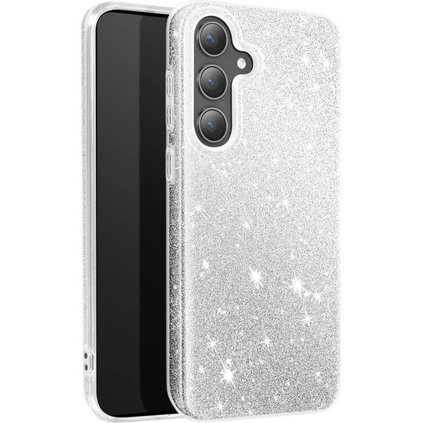 Avizar, Custodia In Silicone Scintillante Per Samsung S24 / S25 - Ultrasottile E Antiurto, Argento-image