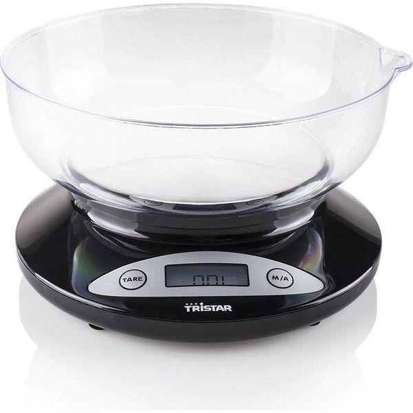 Tristar | Bilancia Da Cucina | KW-2430 | Peso Massimo (Capacità Di Carico) 2 Kg | Graduazione 1 G | Tipo Di Display Lcd | Nero-image