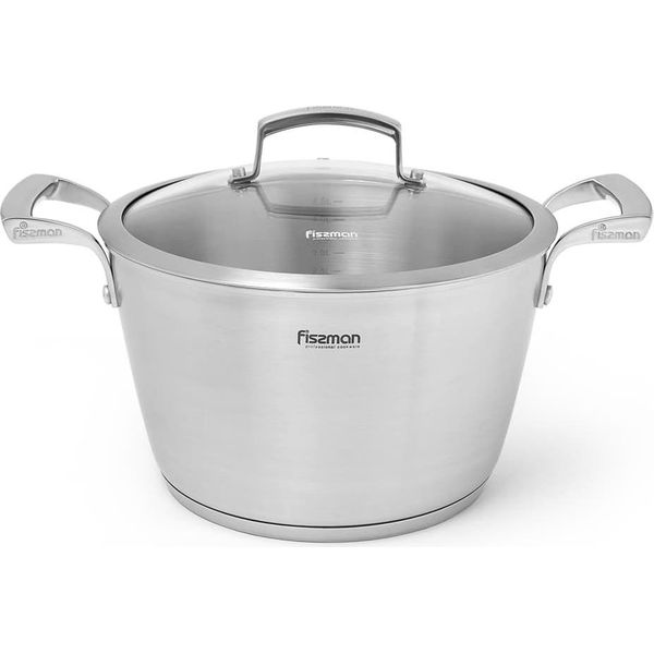 Pentola Fissman-Millenium, 24X14Cm, 5,6L, Argento, Acciaio Inossidabile-image
