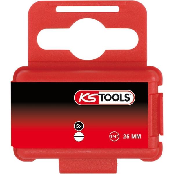 Ks Tools Bit Da 1/4" Con Intaglio 25 Mm 7 Mm Confezione Da 5 Pezzi - 911.3308"-image