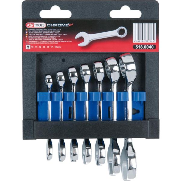 Ks Tools Chromeplus Set Di Chiavi Combinate Corte Da 7 Pezzi 518.0040-image