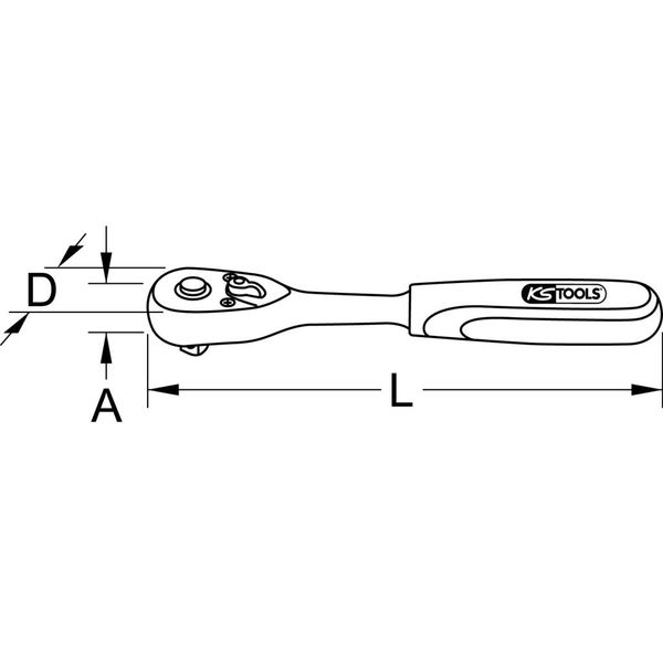 Ks Tools 3/8" Cricchetto Reversibile Articolato 72 Denti - 914.3896"-image