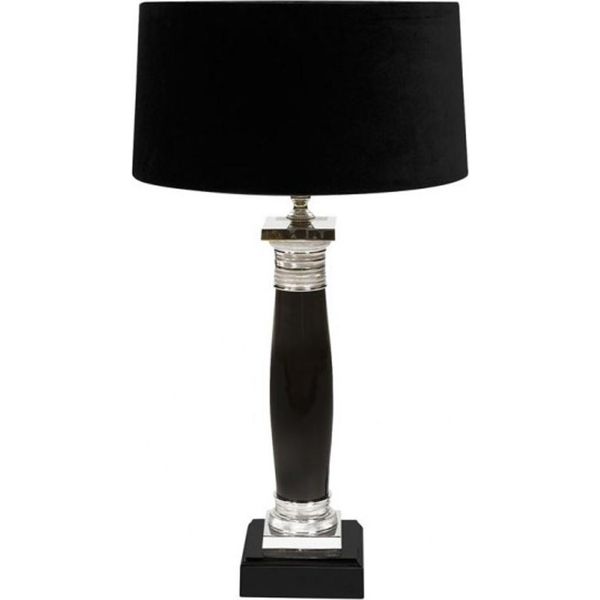 Casa Padrino Lampada Da Tavolo In Nichel Nero Diametro 8 X 40 X H 74 Cm- Lampada Da Hotel-image