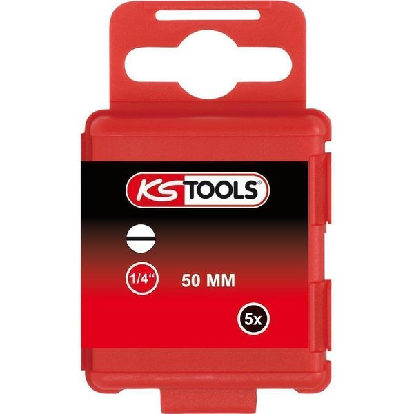 Ks Tools Bit Da 1/4" Con Intaglio 50 Mm 1,5 Mm Confezione Da 5 Pezzi - 911.3316"-image