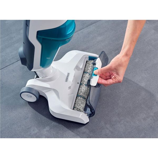 Leifheit Regulus Aqua Powervac Set Pulitore A Batteria Per Pavimenti Duri (2 In 1: Aspirare E Pulire), Inclusi 2 Rulli Di Pulizia Supplementari-image